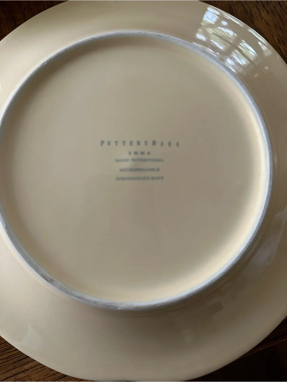 Vintage Pottery Barn Emma Salad Dinner Plate BUTTER YELLOW granny chic Beaded